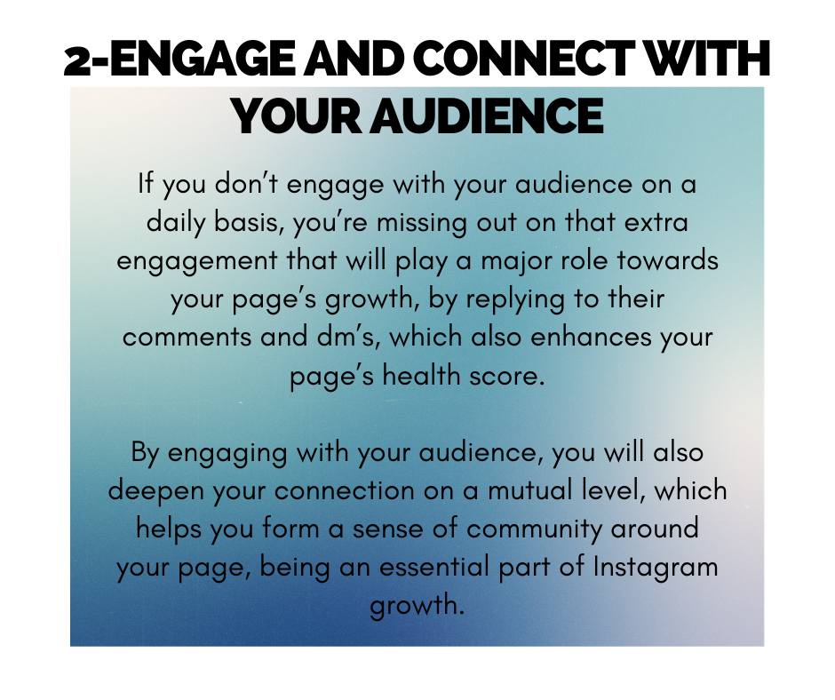 Tip 2 - Engage and connect with your audience